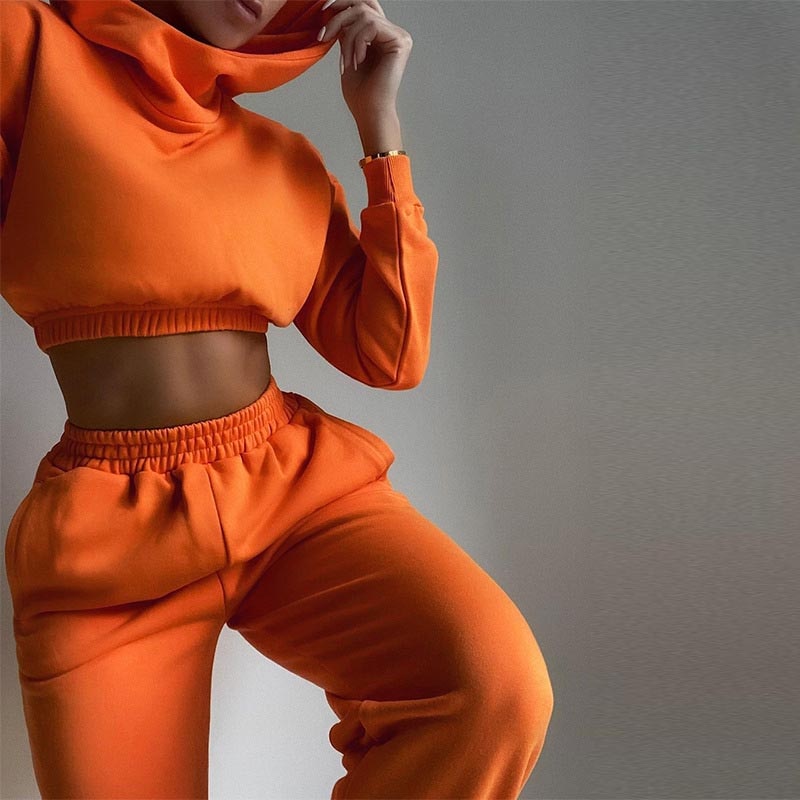Womens Casual Hooded Tracksuit