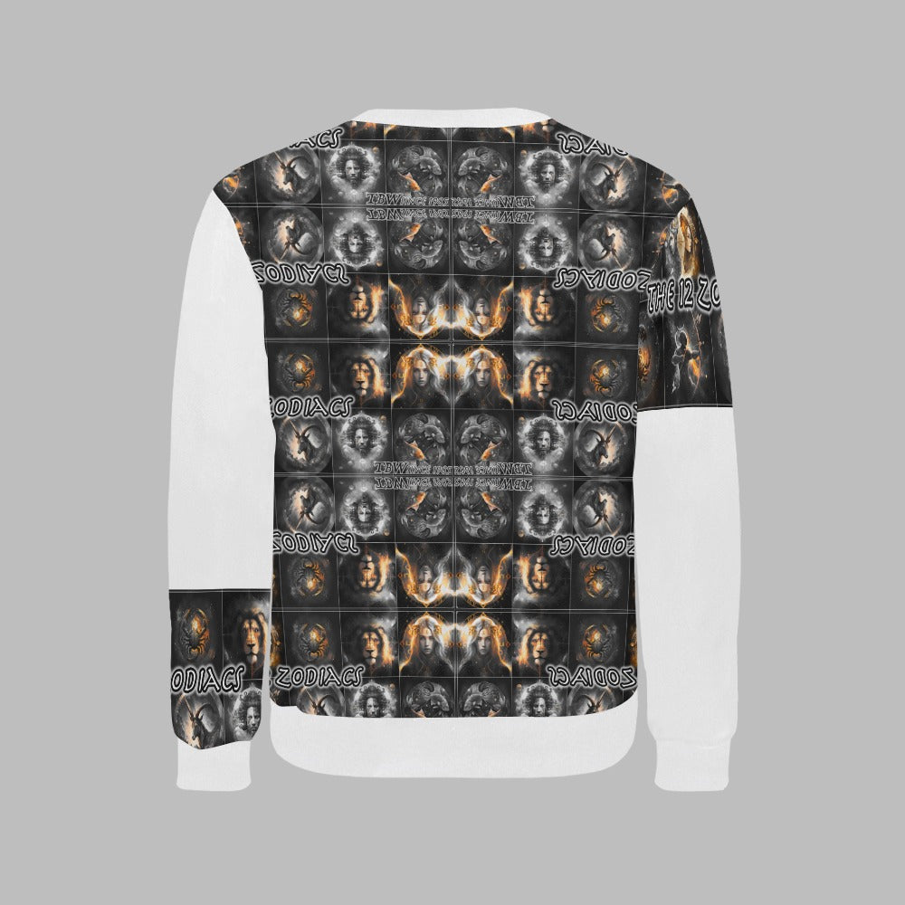 Mens 12 Zodiacs TBW Cuff Crew Neck Sweatshirt