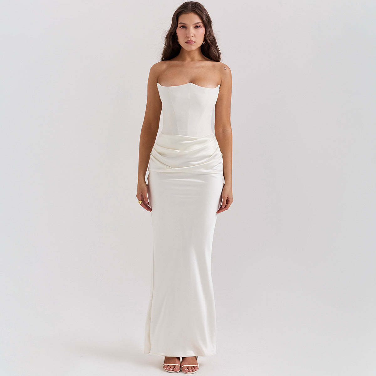 Womens Strapless Evening Dress