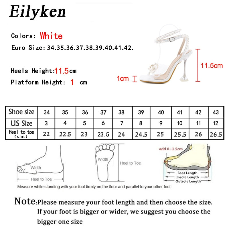 String Bead high heels