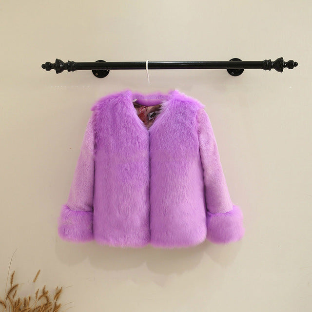 Girls Faux Fur Coat