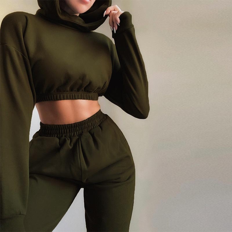 Womens Casual Hooded Tracksuit