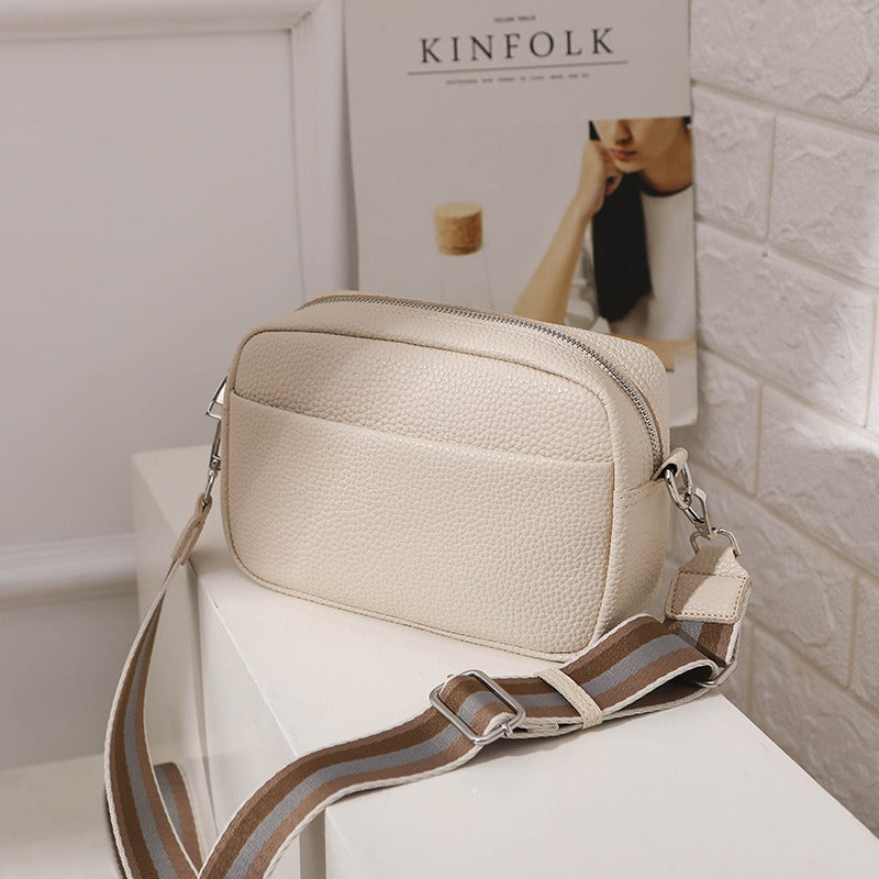 Solid PU Crossbody Square Bag