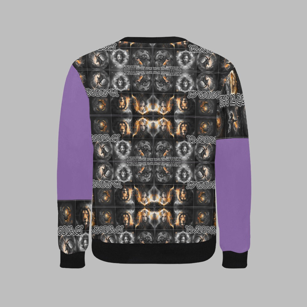 Mens 12 Zodiacs TBW Cuff Crew Neck Sweatshirt