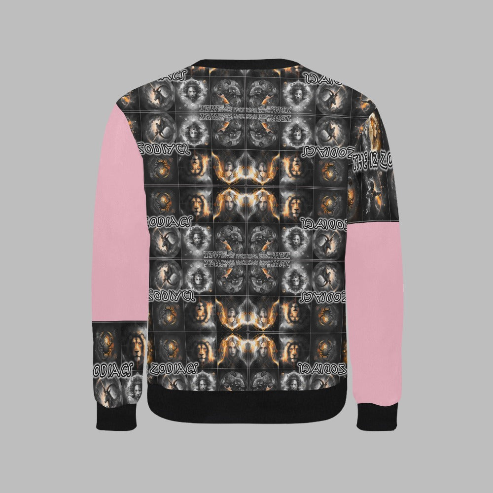 Mens 12 Zodiacs TBW Cuff Crew Neck Sweatshirt