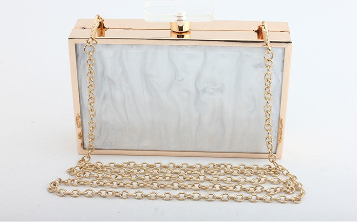Acrylic Perfume Bottle Clutch Bag