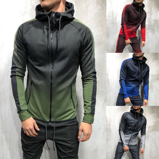 Mens Zipper Tracksuit Set