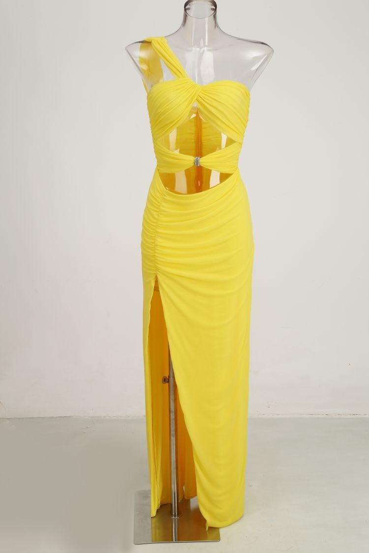 Womens off the Shoulder Cut-Out Maxi dress