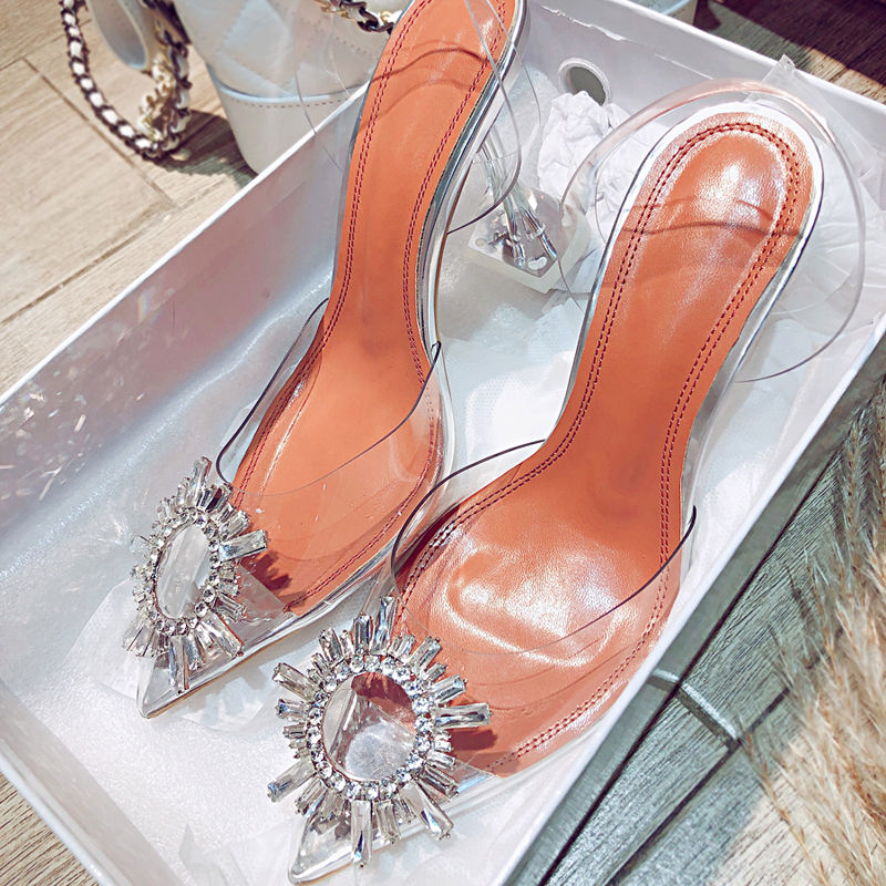 Clear Rhinestone High Heels