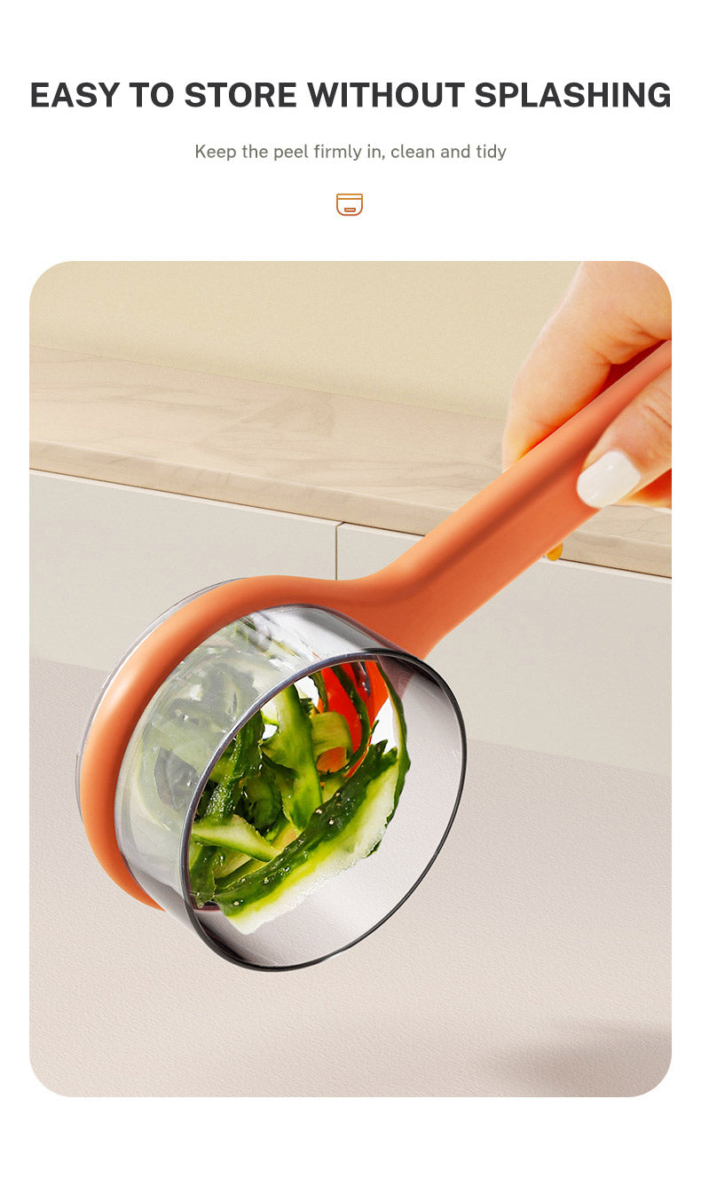 Multi-Functional Food Peeler With Storage Bucket