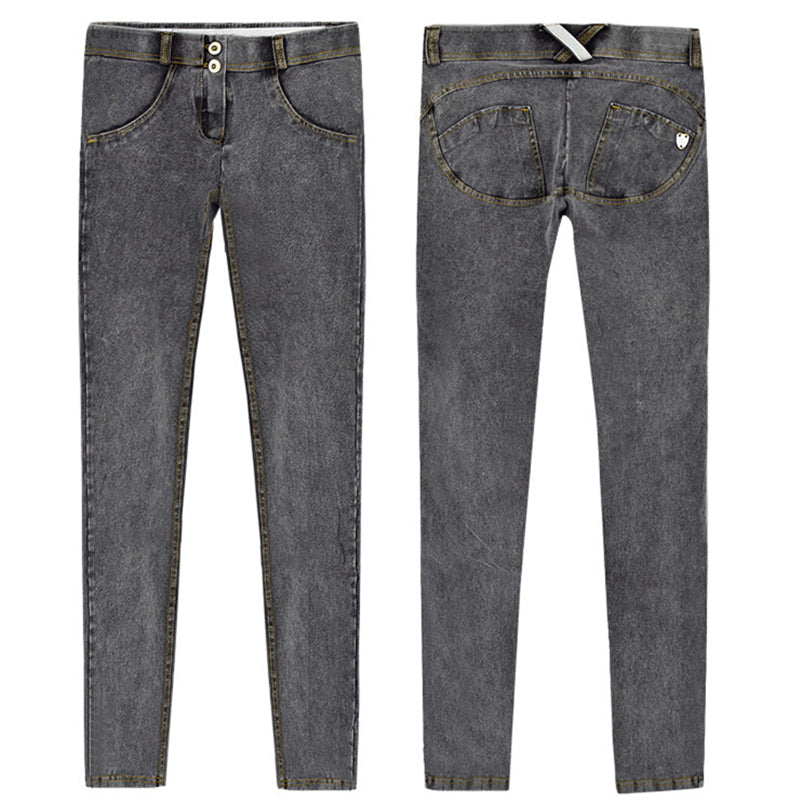 Womens Low Rise Push Up Skinny Denim Jeans