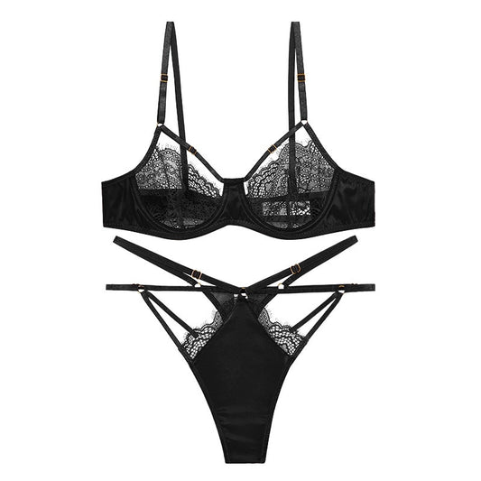 Womens Lace Bra and Thongs Set