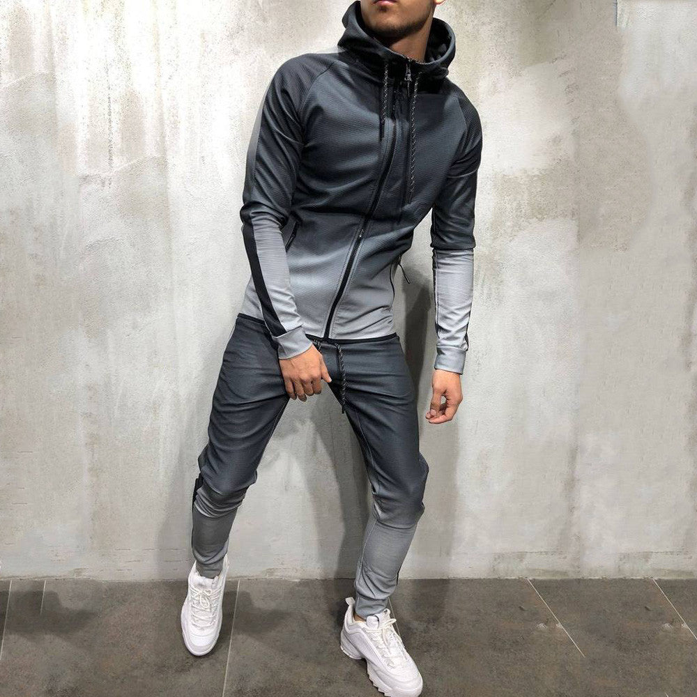 Mens Zipper Tracksuit Set