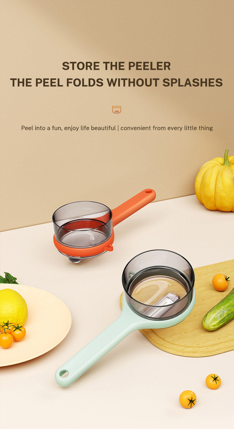 Multi-Functional Food Peeler With Storage Bucket